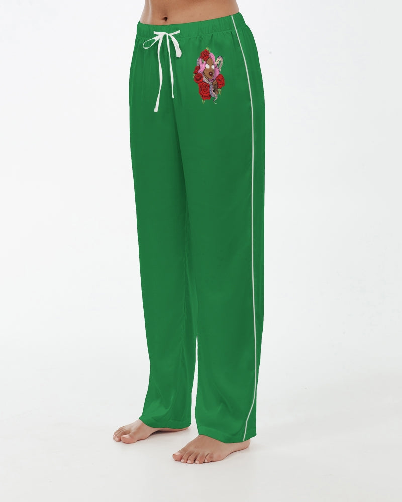 Matching Xmas Pjs Women's Satin Pajama Pants