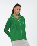 Women's Satin Long Sleeve Pajama Top