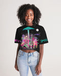 Blood & Scorn Women's All-Over Print Lounge Cropped Tee