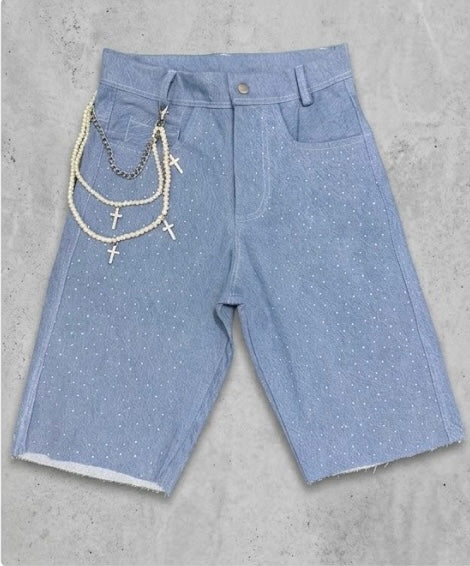 Be Spoiled & Sparkle Denim Shorts