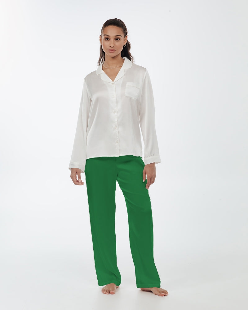 Matching Xmas Pjs Women's Satin Pajama Pants