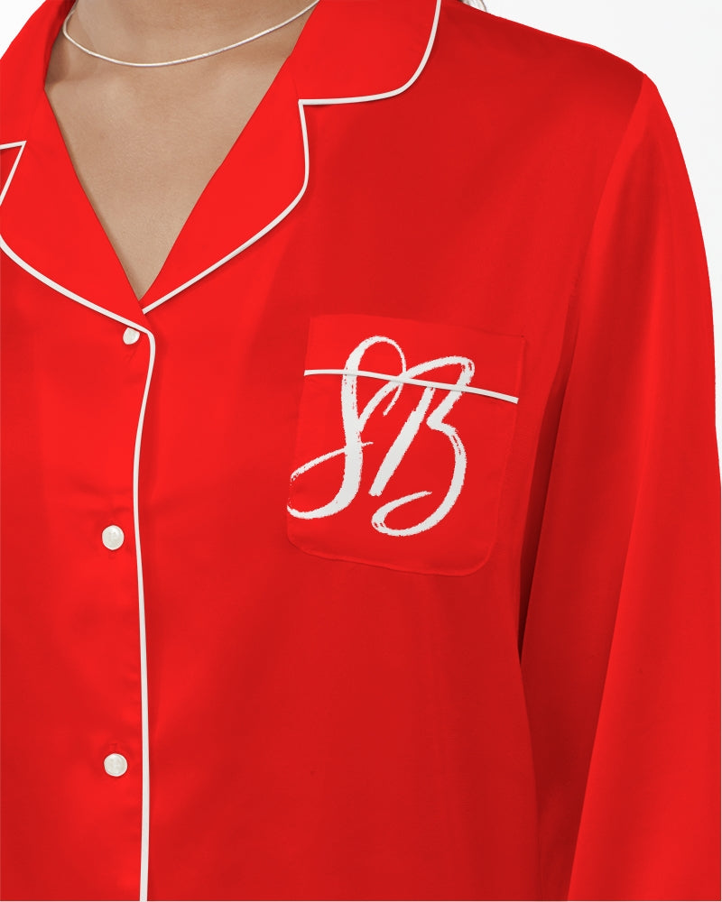 Women's Satin Long Sleeve Pajama Top