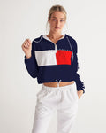 Color block Women's Cropped Windbreaker