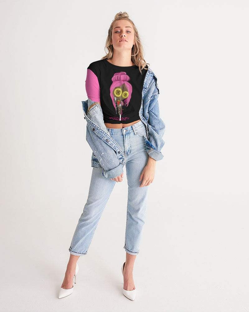 Spell  Twist-Front Cropped Tee