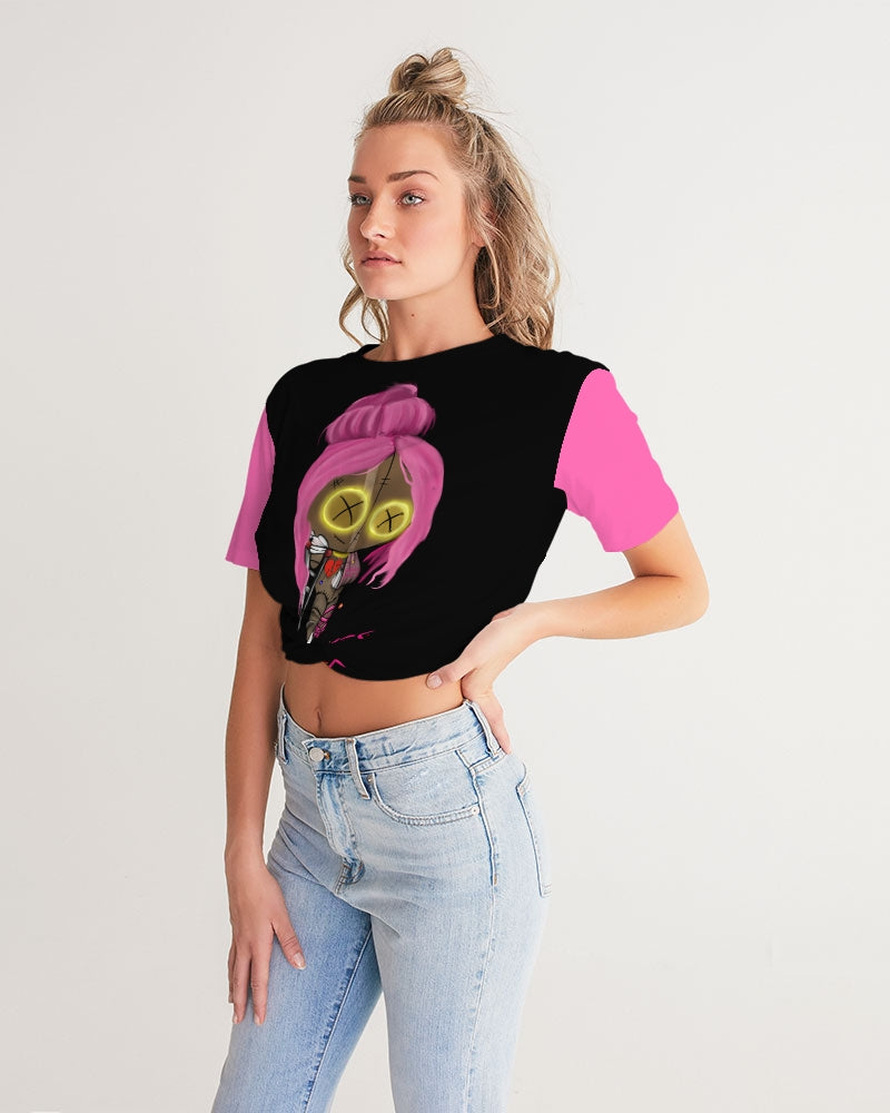 Spell  Twist-Front Cropped Tee