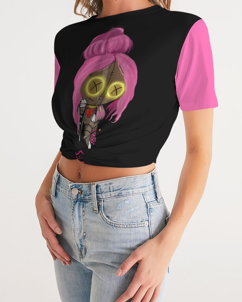 Spell  Twist-Front Cropped Tee