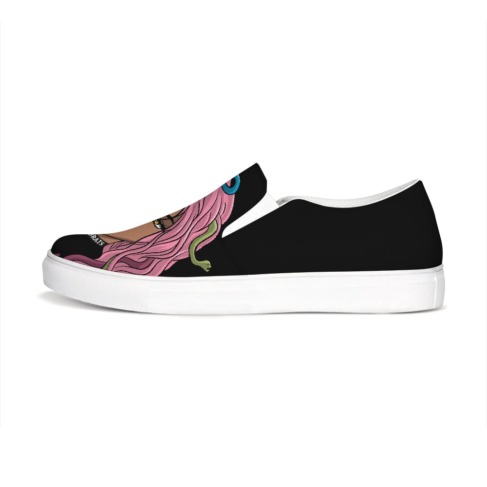 black Slip-On Canvas Shoe