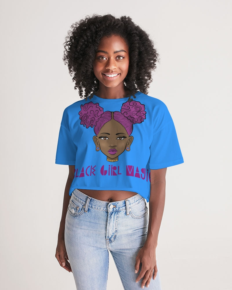 Black Girl magic Women's Lounge Cropped Tee