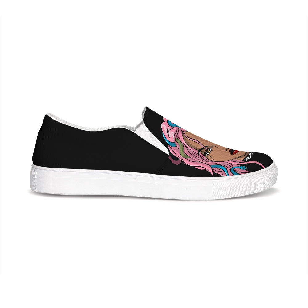 black Slip-On Canvas Shoe