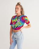 So groovy Alien Tees Women's Twist-Front Cropped Tee