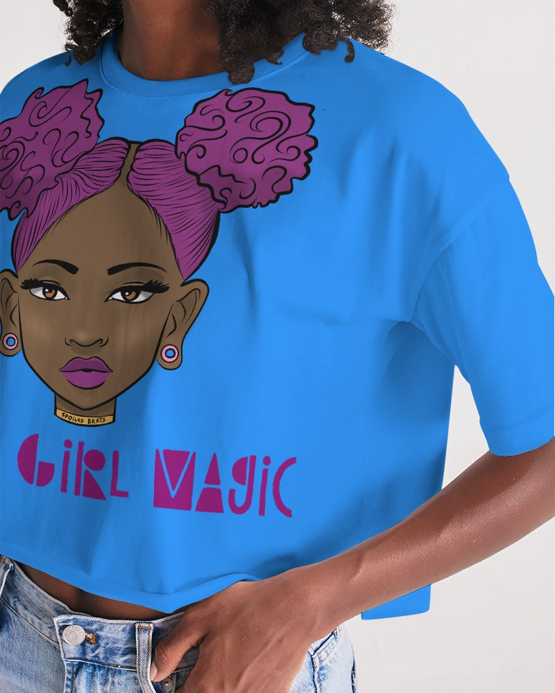 Black Girl magic Women's Lounge Cropped Tee