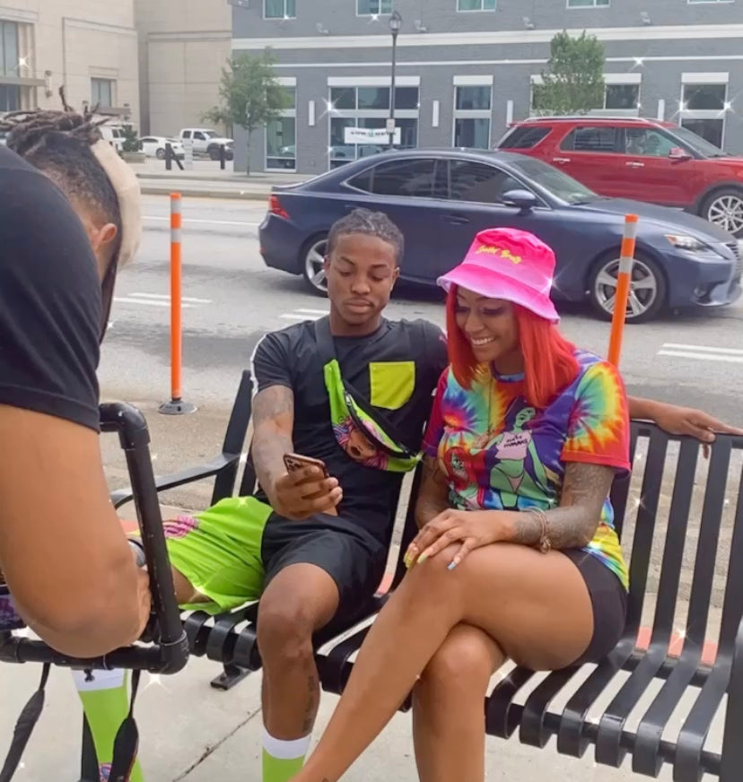 Pink Print Bucket Hat