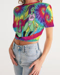 So groovy Alien Tees Women's Twist-Front Cropped Tee