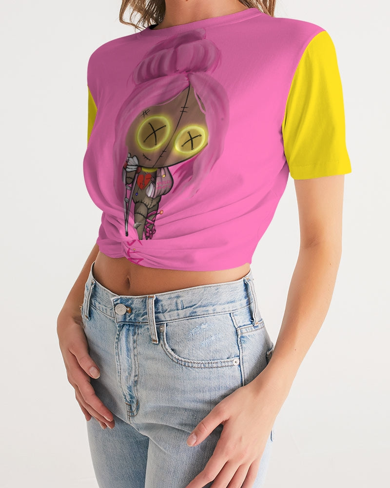 Spell Twist-Front Cropped Tee