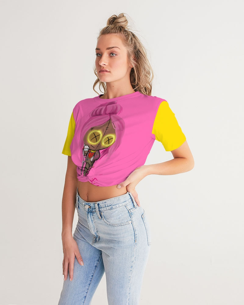 Spell Twist-Front Cropped Tee